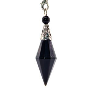 Pendule losange tourmaline noire