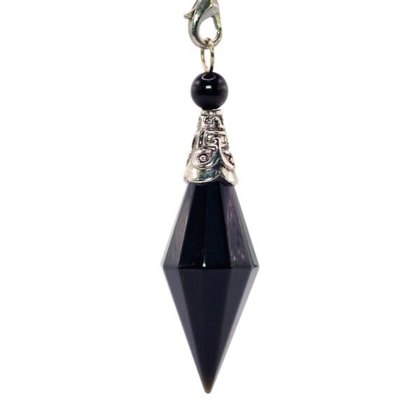 Pendule losange tourmaline noire