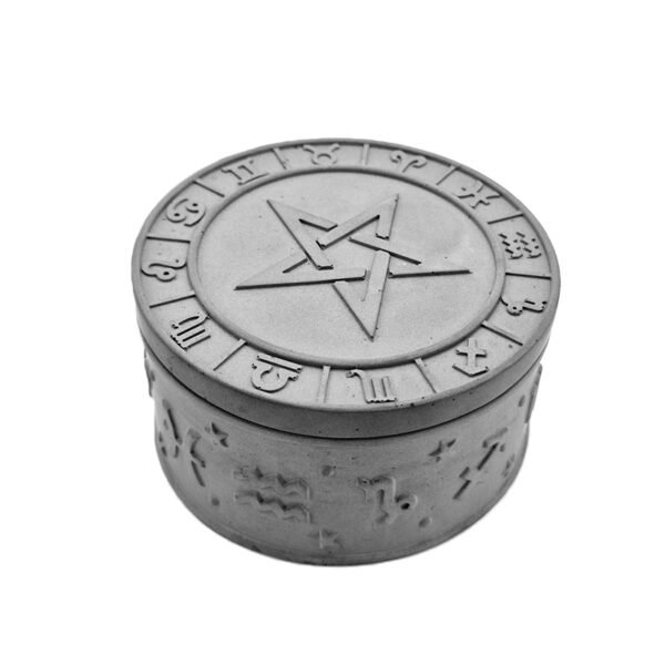 Boite zodiaque pentacle grise