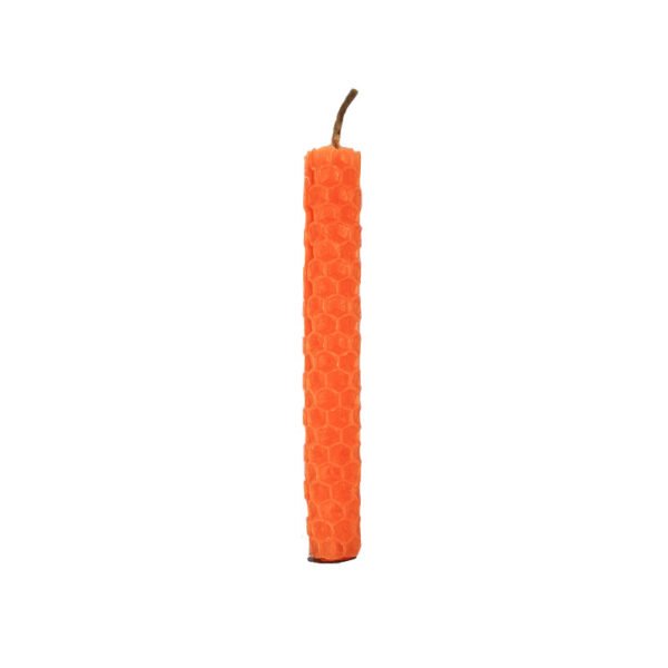Petite Bougie Cire d'Abeille orange