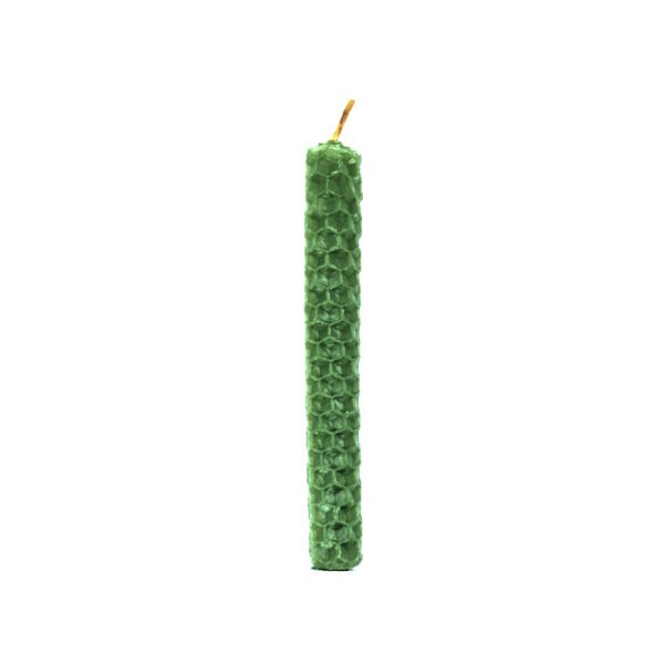 Petite Bougie Cire d'Abeille verte