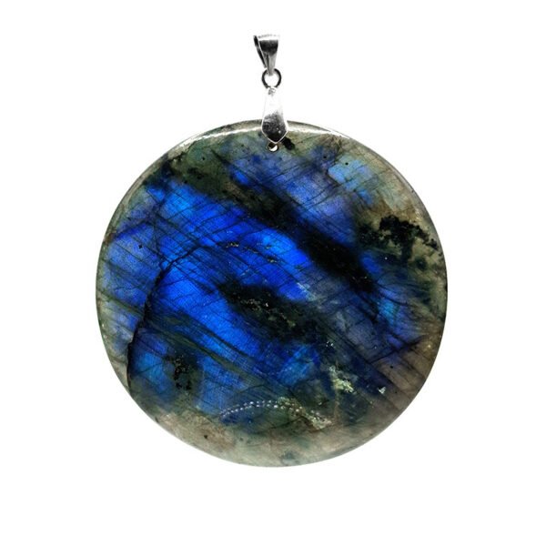 Pendentif rond Labradorite