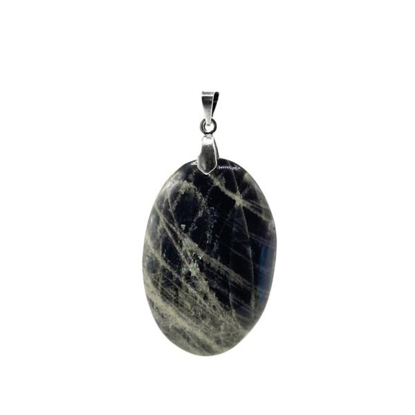 Pendentif Pierre de lune noire