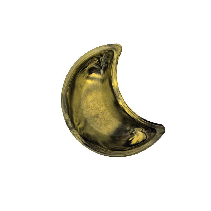 Plateau triple lune noir & jaune