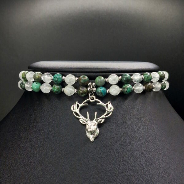 Collier Cernunnos en pierres naturelles