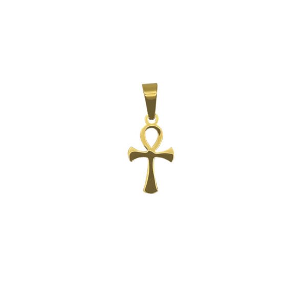 Pendentif croix de Ankh doré