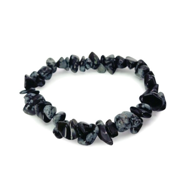 Bracelet baroque Obsidienne flocon de neige