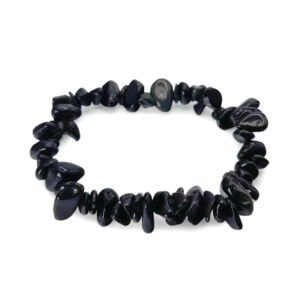 Bracelet Baroque Obsidienne noire