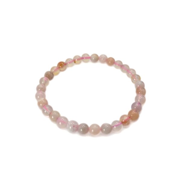 Bracelet Agate fleur de cerisier 6mm