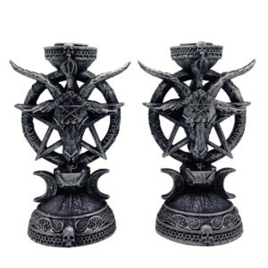 Paire de Bougeoirs Baphomet