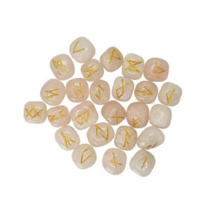 Runes en quartz rose